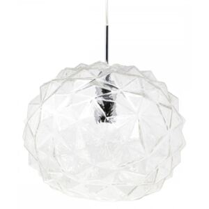 Faceted Glass Geometric Pendant Light, Clear Colour: Clear