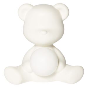 TEDDY GIRL LAMP WITH RECHARGEABLE LED - White