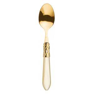 ALADDIN GOLD-PLATED 24KT 6 COFFEE & TEA SPOONS - Ivory