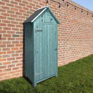 Outdoor Bideford Garden Wooden Storage Cabinet Tool Shed Colour: Green