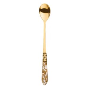 ALADDIN GOLD-PLATED 24KT 6 LONG DRINK SPOONS - Gold