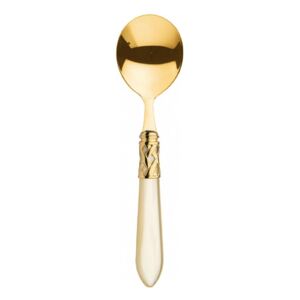 ALADDIN GOLD-PLATED 24KT 6 SOUP SPOONS - Ivory