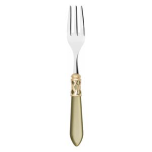 ALADDIN GOLD-PLATED RING 6 CAKE FORKS - Silky Green