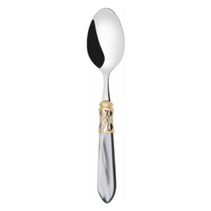 ALADDIN GOLD-PLATED RING 6 COFFEE & TEA SPOONS - Grey