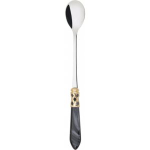 ALADDIN GOLD-PLATED RING 6 LONG DRINK SPOONS - Black