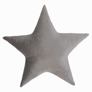 Star Velvet Cushion - Silver