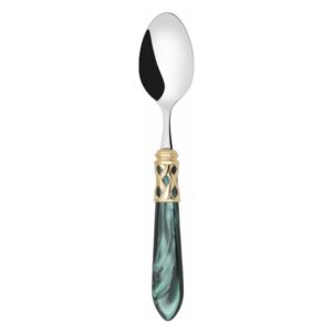 ALADDIN GOLD-PLATED RING 6 MOCHA SPOONS - Green