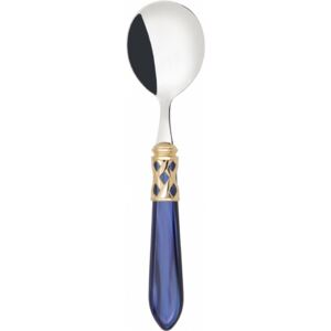 ALADDIN GOLD-PLATED RING 6 SOUP SPOONS - Blue