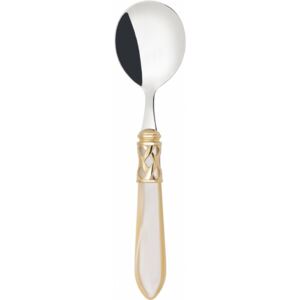 ALADDIN GOLD-PLATED RING 6 SOUP SPOONS - Ivory