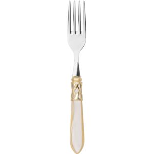 ALADDIN GOLD-PLATED RING 6 TABLE FORKS - Ivory
