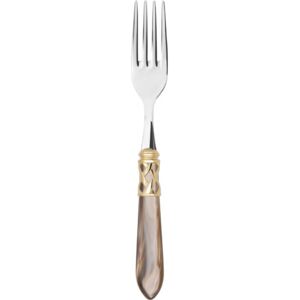 ALADDIN GOLD-PLATED RING 6 TABLE FORKS - Onyx