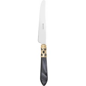 ALADDIN GOLD-PLATED RING 6 TABLE KNIVES - Black