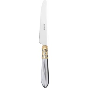 ALADDIN GOLD-PLATED RING 6 TABLE KNIVES - Grey