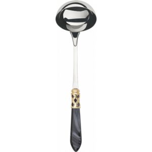 ALADDIN GOLD-PLATED RING SOUP LADLE - Black