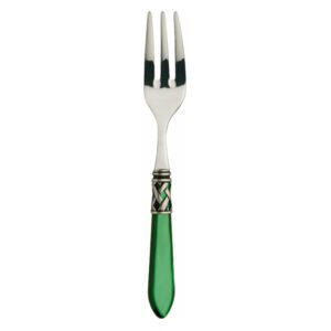 ALADDIN OLD SILVER-PLATED RING 6 CAKE FORKS - Green