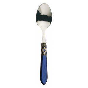 ALADDIN OLD SILVER-PLATED RING 6 COFFEE & TEA SPOONS - Blue
