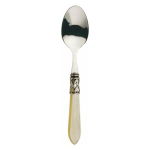 ALADDIN OLD SILVER-PLATED RING 6 COFFEE & TEA SPOONS - Ivory