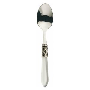 ALADDIN OLD SILVER-PLATED RING 6 COFFEE & TEA SPOONS - White