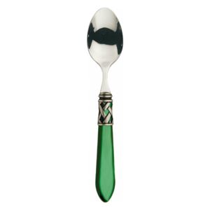 ALADDIN OLD SILVER-PLATED RING 6 DESSERT SPOONS - Green