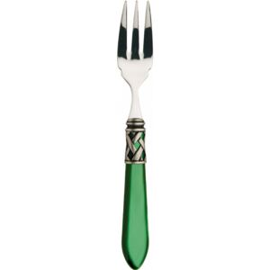ALADDIN OLD SILVER-PLATED RING 6 FISH FORKS - Green