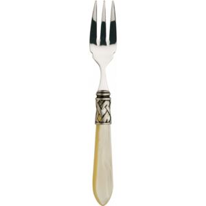 ALADDIN OLD SILVER-PLATED RING 6 FISH FORKS - Ivory