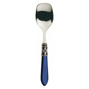 ALADDIN OLD SILVER-PLATED RING 6 ICE CREAM SPOONS - Blue