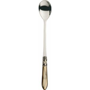 ALADDIN OLD SILVER-PLATED RING 6 LONG DRINK SPOONS - Onyx