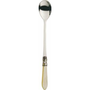 ALADDIN OLD SILVER-PLATED RING 6 LONG DRINK SPOONS - Ivory