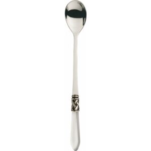 ALADDIN OLD SILVER-PLATED RING 6 LONG DRINK SPOONS - White
