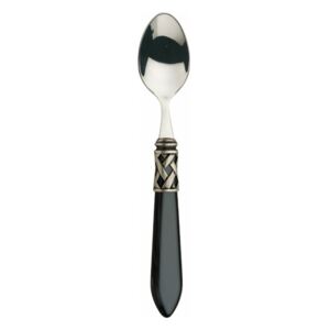 ALADDIN OLD SILVER-PLATED RING 6 MOCHA SPOONS - Black