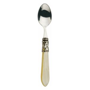 ALADDIN OLD SILVER-PLATED RING 6 MOCHA SPOONS - Ivory