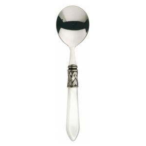 ALADDIN OLD SILVER-PLATED RING 6 SOUP SPOONS - Transparent