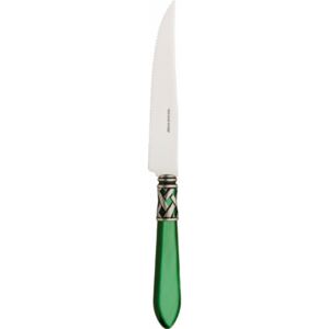 ALADDIN OLD SILVER-PLATED RING 6 STEAK KNIVES - Green