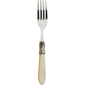 ALADDIN OLD SILVER-PLATED RING 6 TABLE FORKS - Ivory