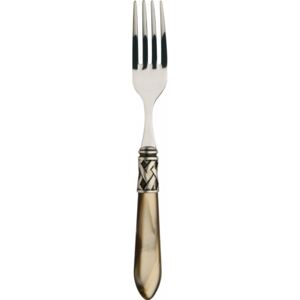 ALADDIN OLD SILVER-PLATED RING 6 TABLE FORKS - Onyx