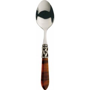 ALADDIN OLD SILVER-PLATED RING 6 TABLE SPOONS - Tortoiseshell