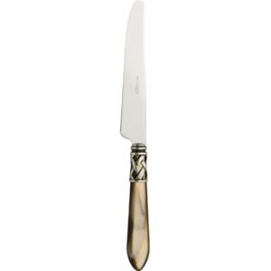 ALADDIN OLD SILVER-PLATED RING 6 TABLE KNIVES - Onyx