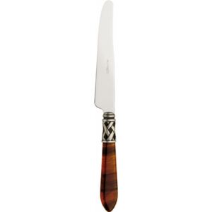 ALADDIN OLD SILVER-PLATED RING 6 TABLE KNIVES - Tortoiseshell