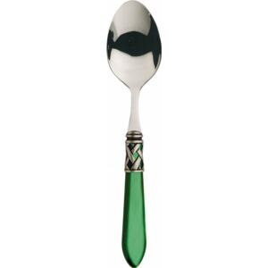 ALADDIN OLD SILVER-PLATED RING 6 TABLE SPOONS - Green