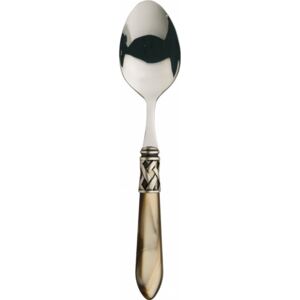 ALADDIN OLD SILVER-PLATED RING 6 TABLE SPOONS - Onyx