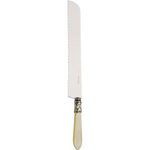 ALADDIN OLD SILVER-PLATED RING BREAD KNIFE - Ivory