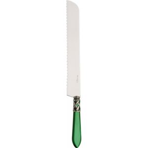 ALADDIN OLD SILVER-PLATED RING BREAD KNIFE - Green