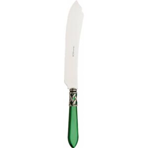 ALADDIN OLD SILVER-PLATED RING CAKE & DESSERT KNIFE - Green
