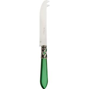 ALADDIN OLD SILVER-PLATED RING CHEESE 2 POINTS DEER KNIFE - Green