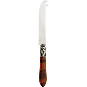 ALADDIN OLD SILVER-PLATED RING CHEESE 2 POINTS DEER KNIFE - Tortoiseshell