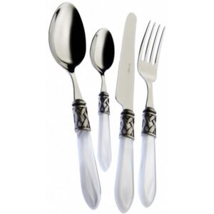 ALADDIN OLD SILVER-PLATED RING CUTLERY SET 24 - White