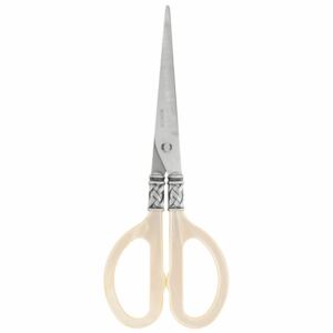 ALADDIN OLD SILVER-PLATED RING KITCHEN SCISSORS - Ivory