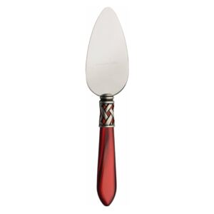 ALADDIN OLD SILVER-PLATED RING PARMESAN & HARD CHEESE KNIFE - Burgundy Red