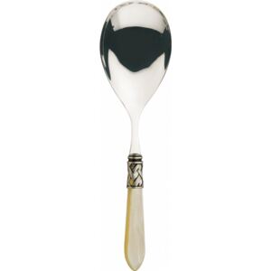 ALADDIN OLD SILVER-PLATED RING RICE SERVING SPOON - Ivory