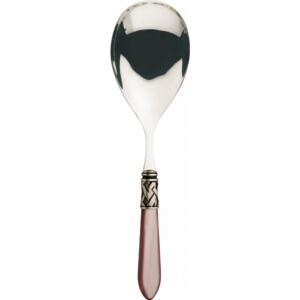 ALADDIN OLD SILVER-PLATED RING RICE SERVING SPOON - Lilac